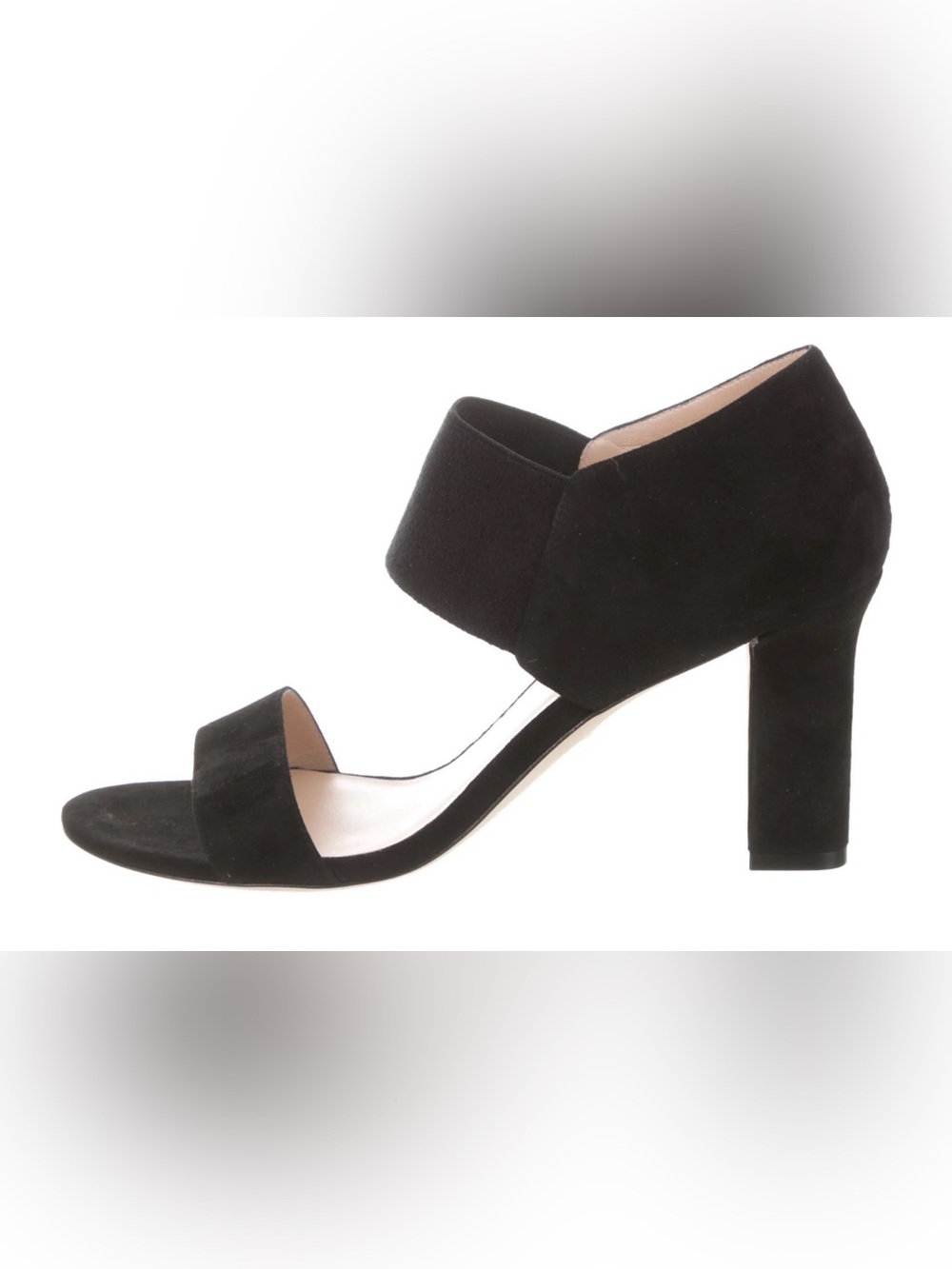 NWOB Stuart Weitzman Black Suede Block Heel Sandals size 7